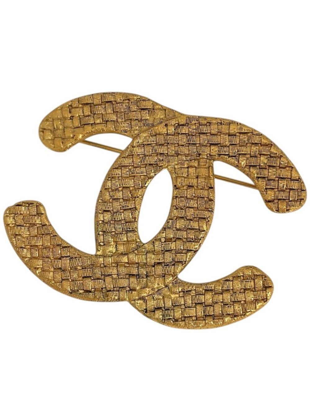 Chanel Brooch CC Logo Gold Plated
